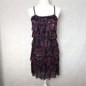 Multicolor Paisley Ruffle Dress